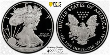 2020-S $1 Silver Eagle First Strike PR69DCAM