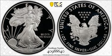 2020-S $1 Silver Eagle First Strike PR68DCAM