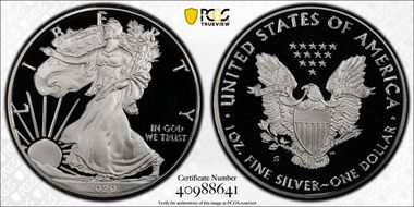 2020-S $1 Silver Eagle First Strike PR68DCAM