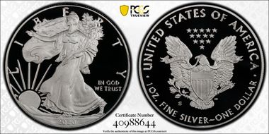 2020-S $1 Silver Eagle First Strike PR69DCAM