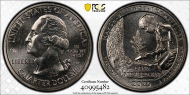 2020-W 25C Marsh-Billings-Rockefeller NP V75 Early Find MS65+