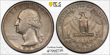 1932-D 25C XF40