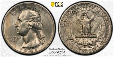 1941-S 25C AU58