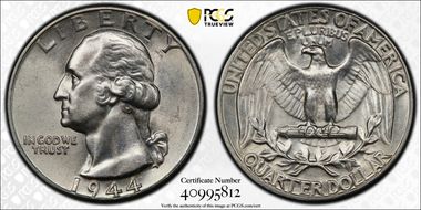 1944 25C MS63