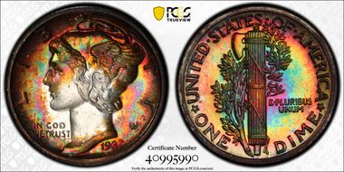 1937 10C PR68+