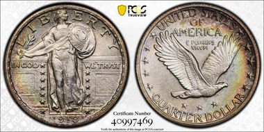 1918 25C MS63FH