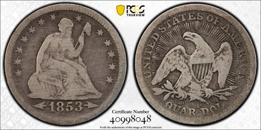 1853 25C Arrows and Rays N1