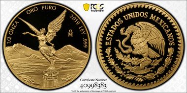 2019-Mo 1/2 oz Libertad Au PR70DCAM
