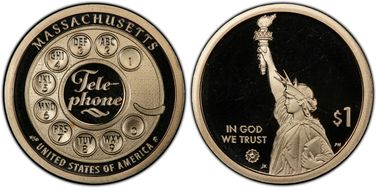 2020-S $1 American Innovation MA Telephone PR69DCAM