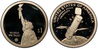 2020-S $1 American Innovation MD The Hubble Space Telescope PR70DCAM