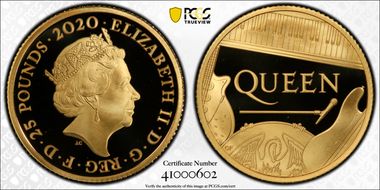 2020 £25 Queen PR70DCAM