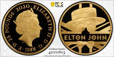 2020 £25 Elton John Au PR70DCAM