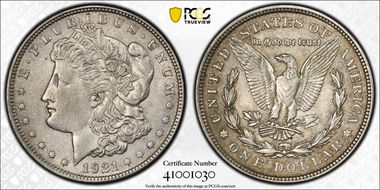 1921 $1 Morgan AU53