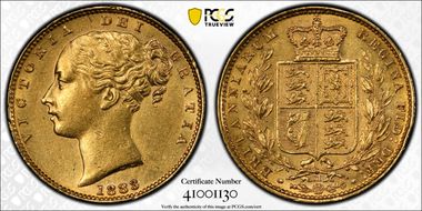 1883-M Sov S-3854A Shield AU58