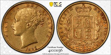 1887-M Sov S-3854A  Y. Head / Shield XF45