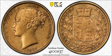 1887-M Sov S-3854A  Y. Head / Shield AU53