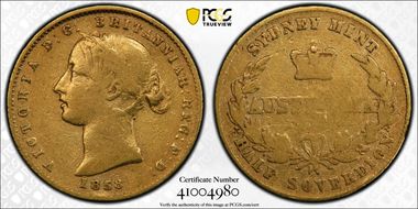 1858-SY 1/2 Sov VF20