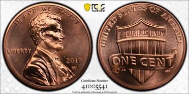 2019-W 1C Shield MS68RD