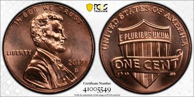 2019-D 1C Shield MS66RD