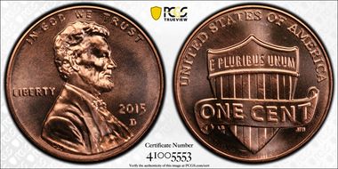 2015-D 1C Shield MS66RD