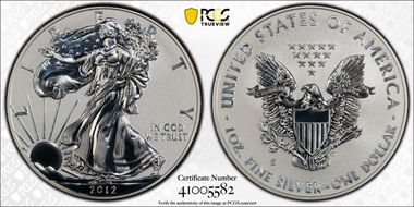 2012-S $1 Silver Eagle Rev PR  75th Anniversary SF Mint Set PR69