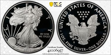 2020-S $1 Silver Eagle Limited Edition Proof Set First Strike PR70DCAM