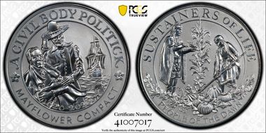2020 Medal Mayflower 400th Anniversary Reverse Proof PR70