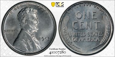 1943 1C MS65