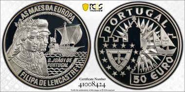 1996 £ 50 Filipa de Lencastre PR69DCAM
