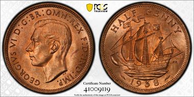 1938 1/2D S-4115 MS65RD