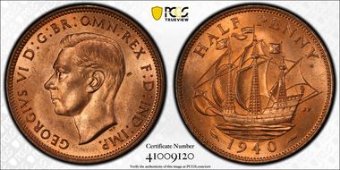 1940 1/2D S-4115 MS65RD