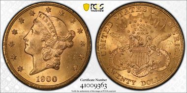 1900 $20 MS64