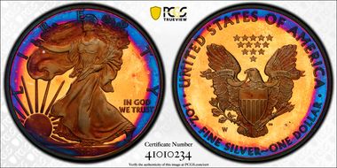 2008-W $1 Silver Eagle PR68DCAM