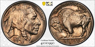 1928-S 5C MS62