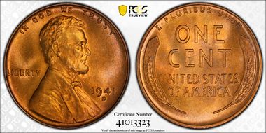 1941-D 1C MS66RD