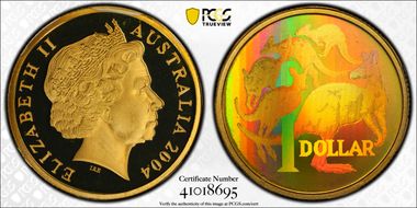 2004 $1 Holographic Kangaroos PR69DCAM