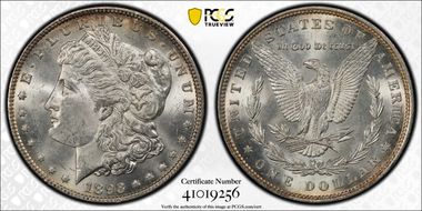 1893 $1 VAM 4, Doubled Stars MS63