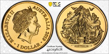 2019 $1 Peace 1919 MS69