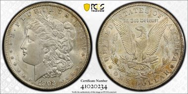 1903-S $1 VAM 2, Micro S MS62