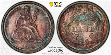 1876 10C AU55