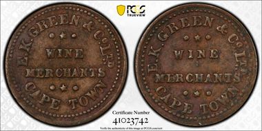 No Date Token Hern-252o E.K. Green & Co. Wine Merchants Cape Town XF40BN