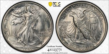 1941-S 50C Missing Wing Feathers, FS-901 MS64