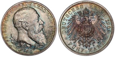 1902 5 Mk 50th Year J-31 MS67