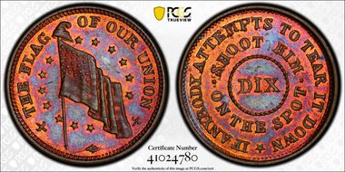 (1861-65) CWT F-214/416a, Flag of Our Union MS64RB