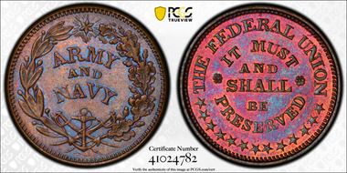 (1861-65) CWT F-219/323a, The Federal Union MS64RB