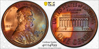 1969-S 1C MS65RB