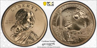 2019-P $1 Native American Enhanced Coin & Currency Set-Position A First Strike SP69