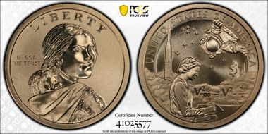 2019-P $1 Native American Enhanced Coin & Currency Set-Position A First Strike SP69