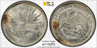 1898-Mo AM Peso Restrike KM-409.2 MS65