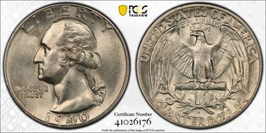 1940-S 25C MS63